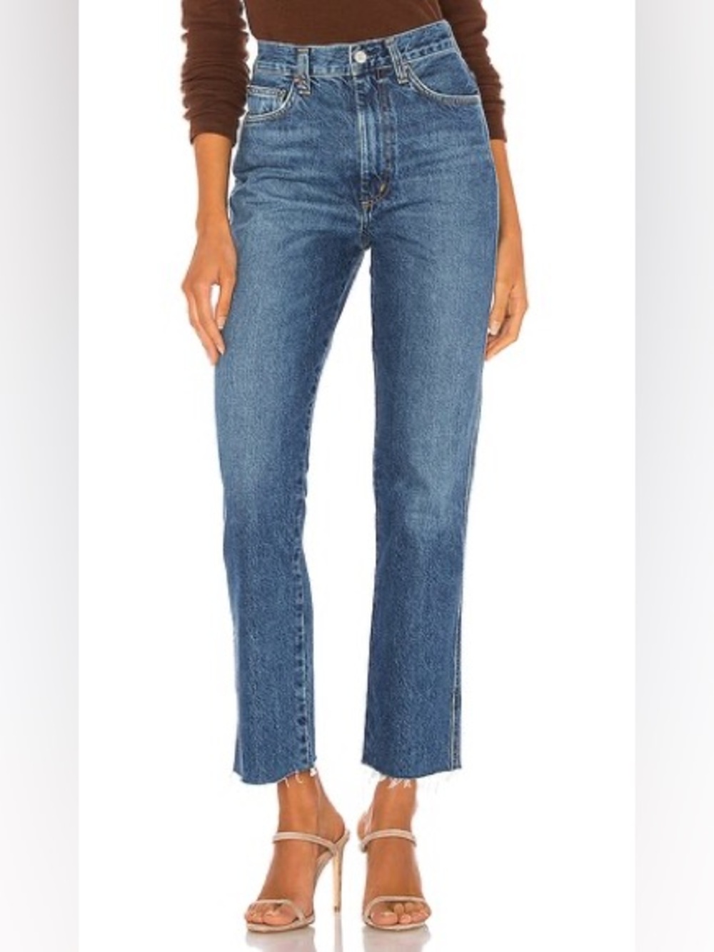 AGOLDE Pinch Waist High Rise Straight Leg Jeans in Symbol, Size 29